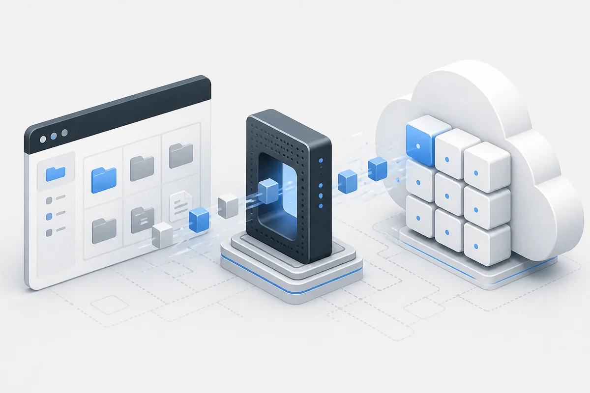 Cloudflare Worker routing file uploads and downloads to an R2 object-storage library