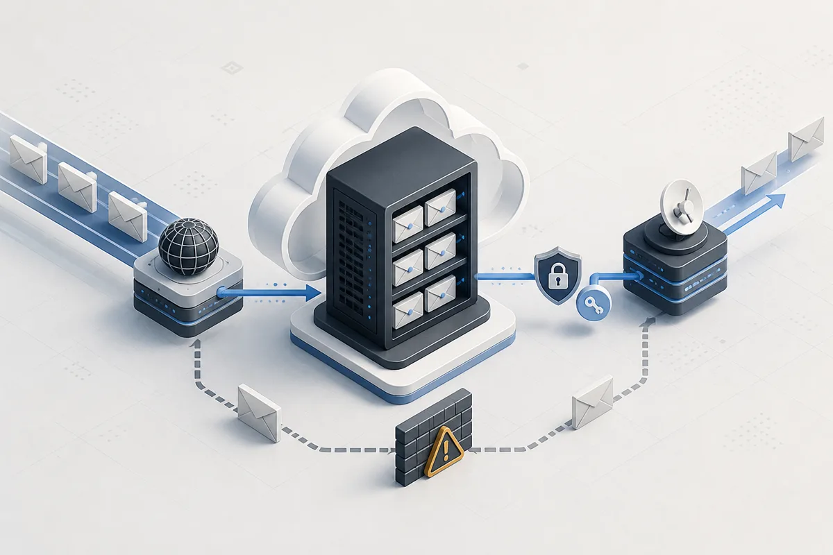 Mailcow server on Azure routing email through DNS and an SMTP relay